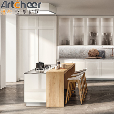 شراء 2023 التصميم الكلاسيكي الحديث خزانات المطبخ الخشب الصلب البلوط مع Ogee Edge Countertop التصنيع عبر الإنترنت