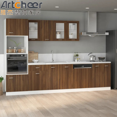 جودة  Particle Board Kitchen Cabinets in Industrial Style with Artificial Quartz Countertop مصنع